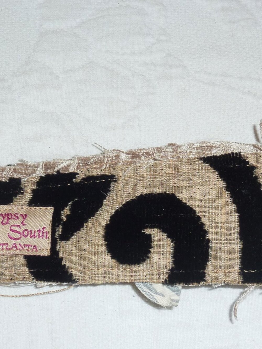 NWT Gypsy South Atlanta Black Swirl Rhinestone Accents Choker, Headband - Picture 4 of 5